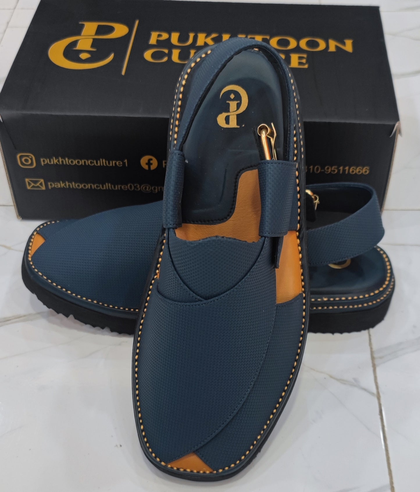 Goga Round Shape Blue Textured Sketcher Sole (Light Weight)