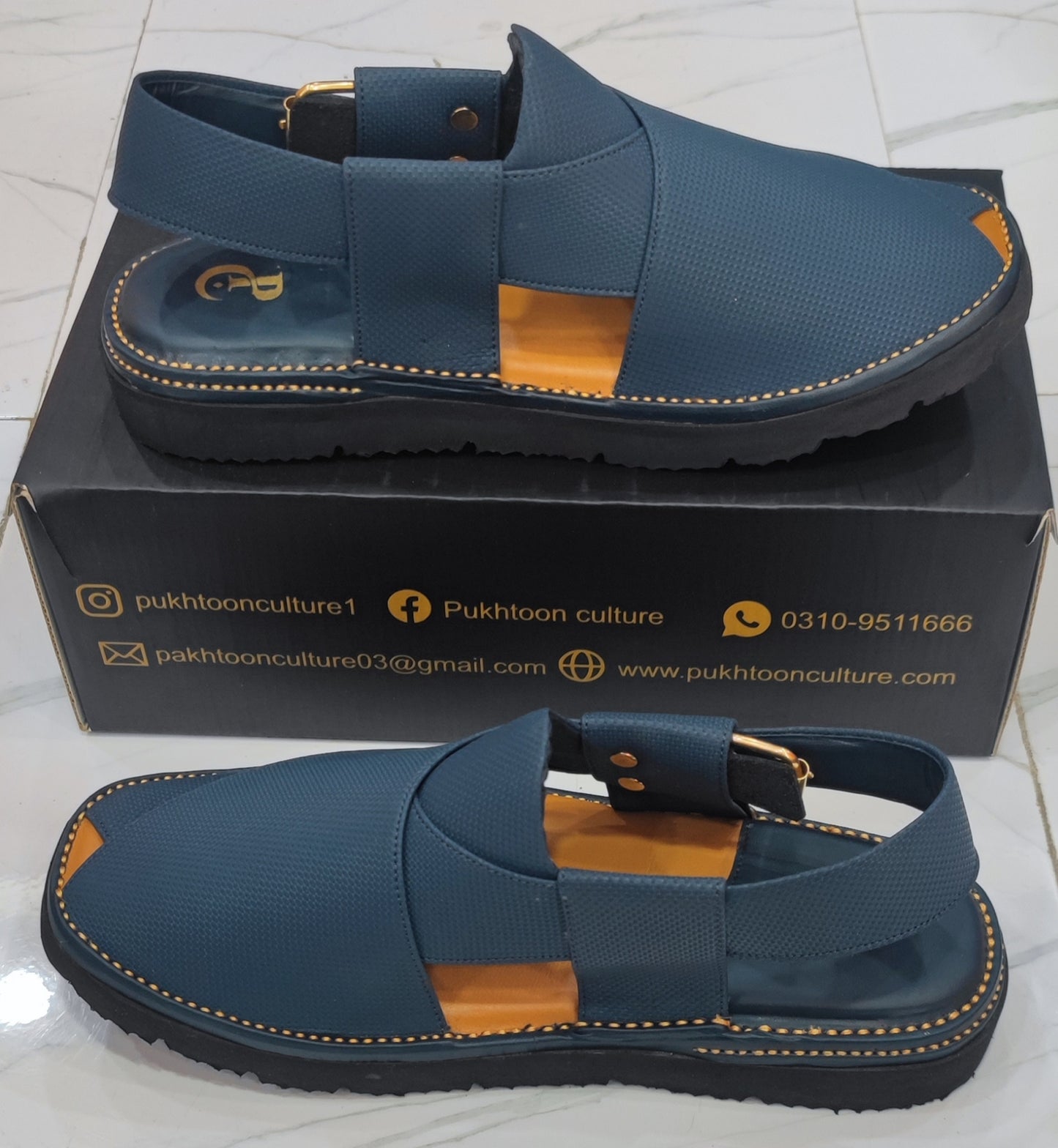 Goga Round Shape Blue Textured Sketcher Sole (Light Weight)