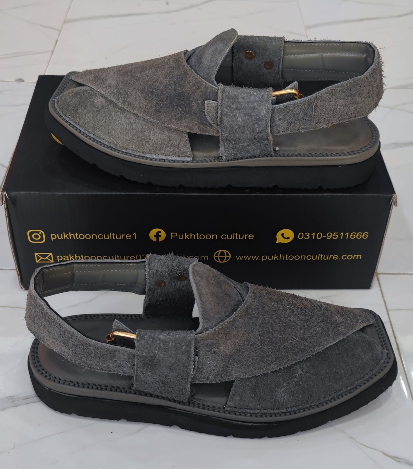 Charcoal Grey Sabar in Sketcher Sole (Light Weight)