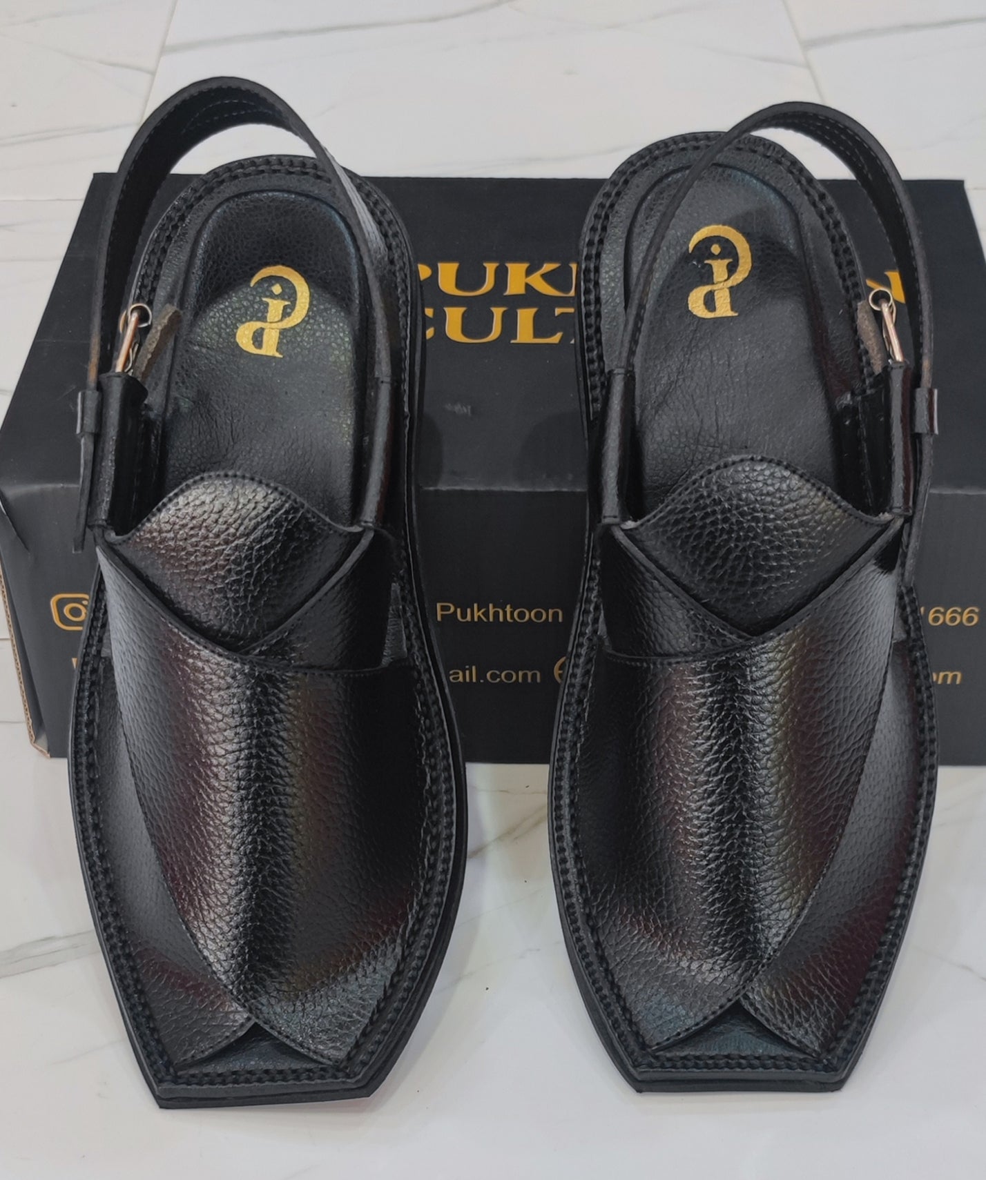 T Shape Slim Textured Black
