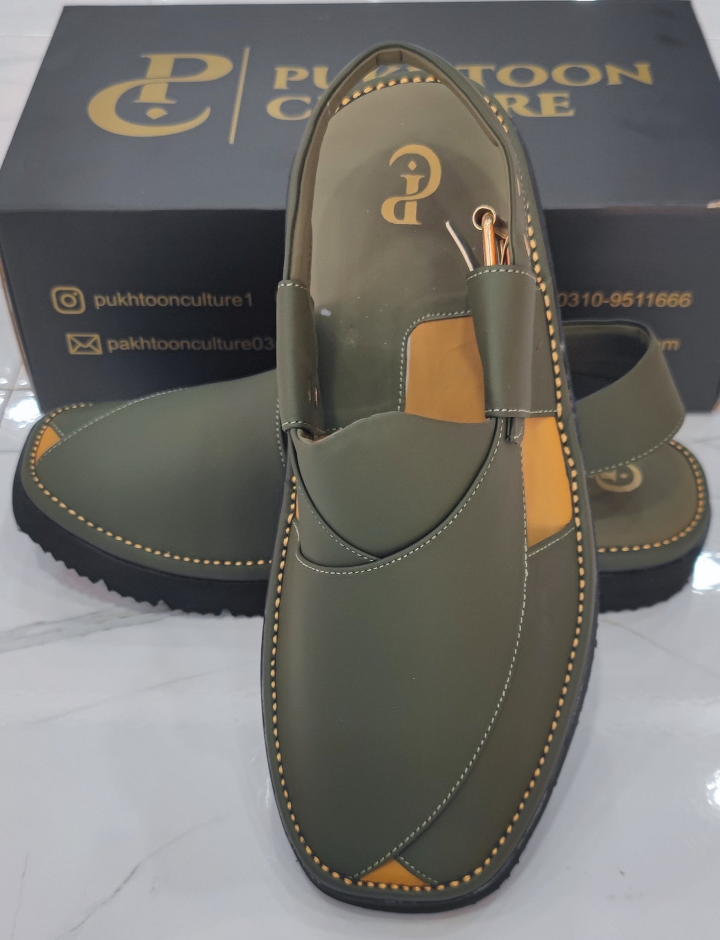 Goga Round Shape Olive Green Sketcher Sole (Light Weight)
