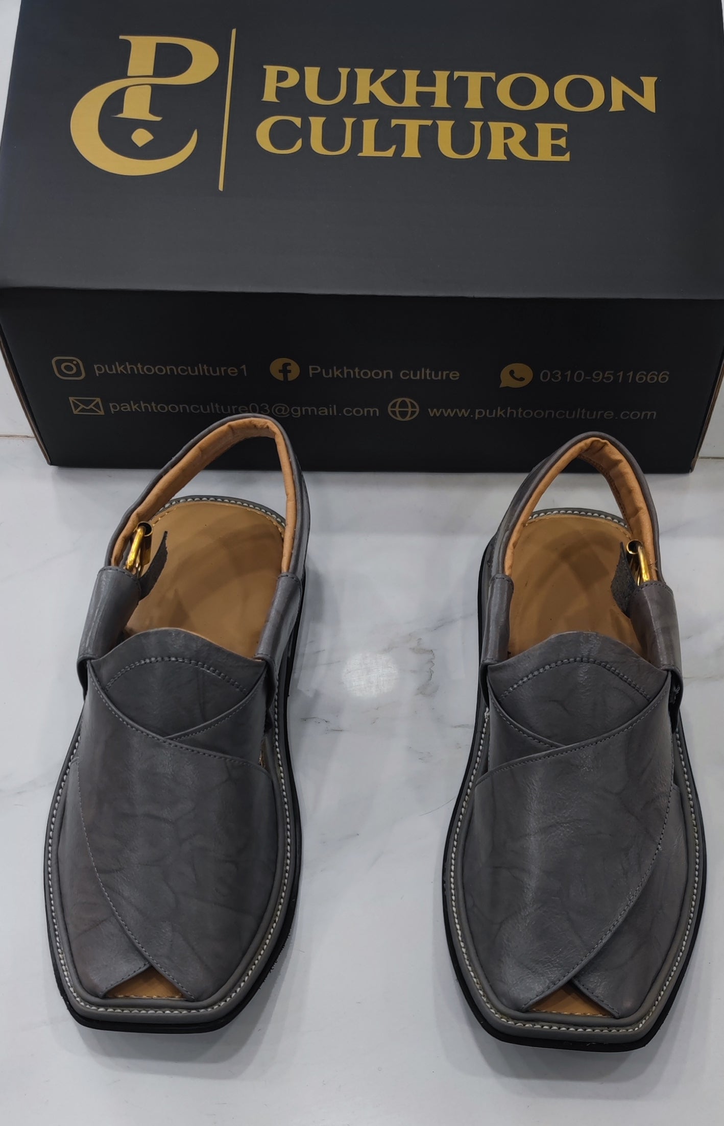 Smart Peshawari Smok Grey Textured