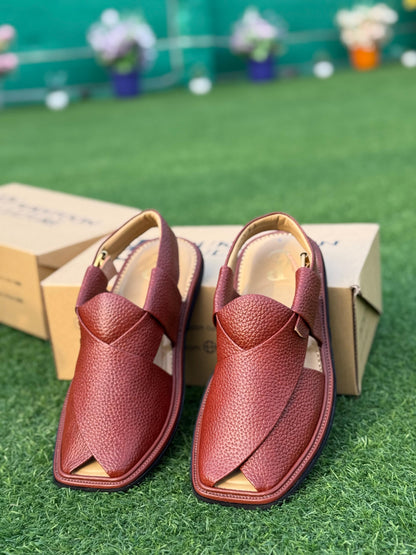 Smart peshawari dotted burgundy