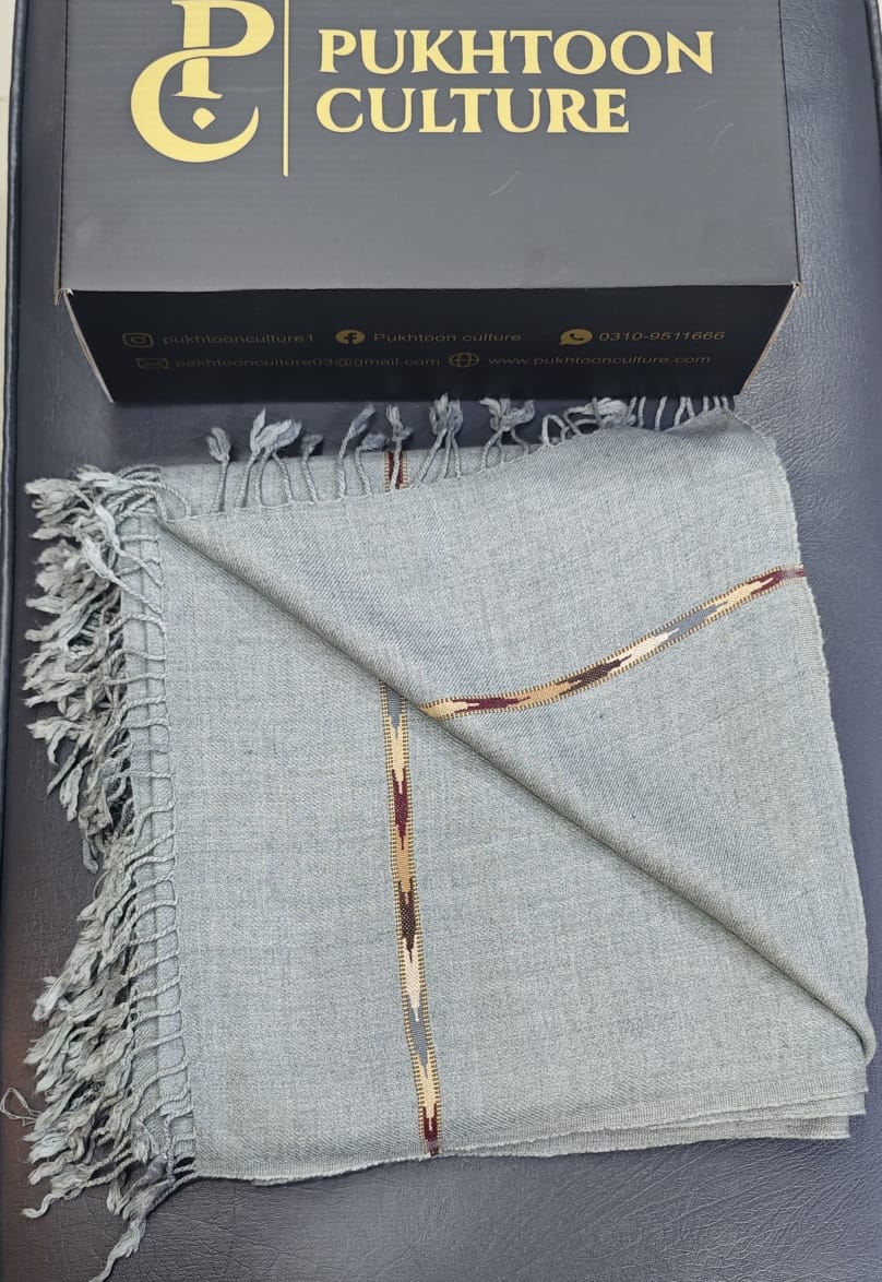 Grey Shawl Pure Wool For Men