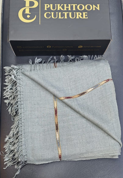 Grey Shawl Pure Wool For Men
