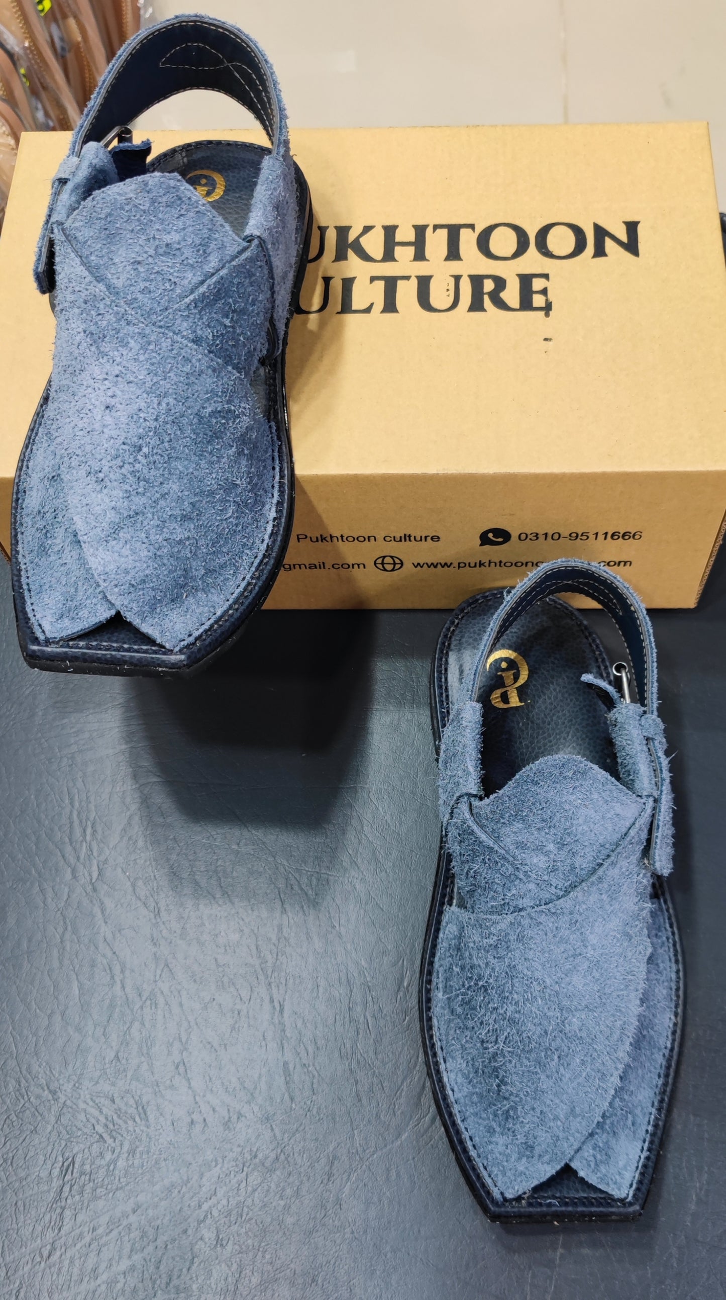 Sabar navy blue in cut shap