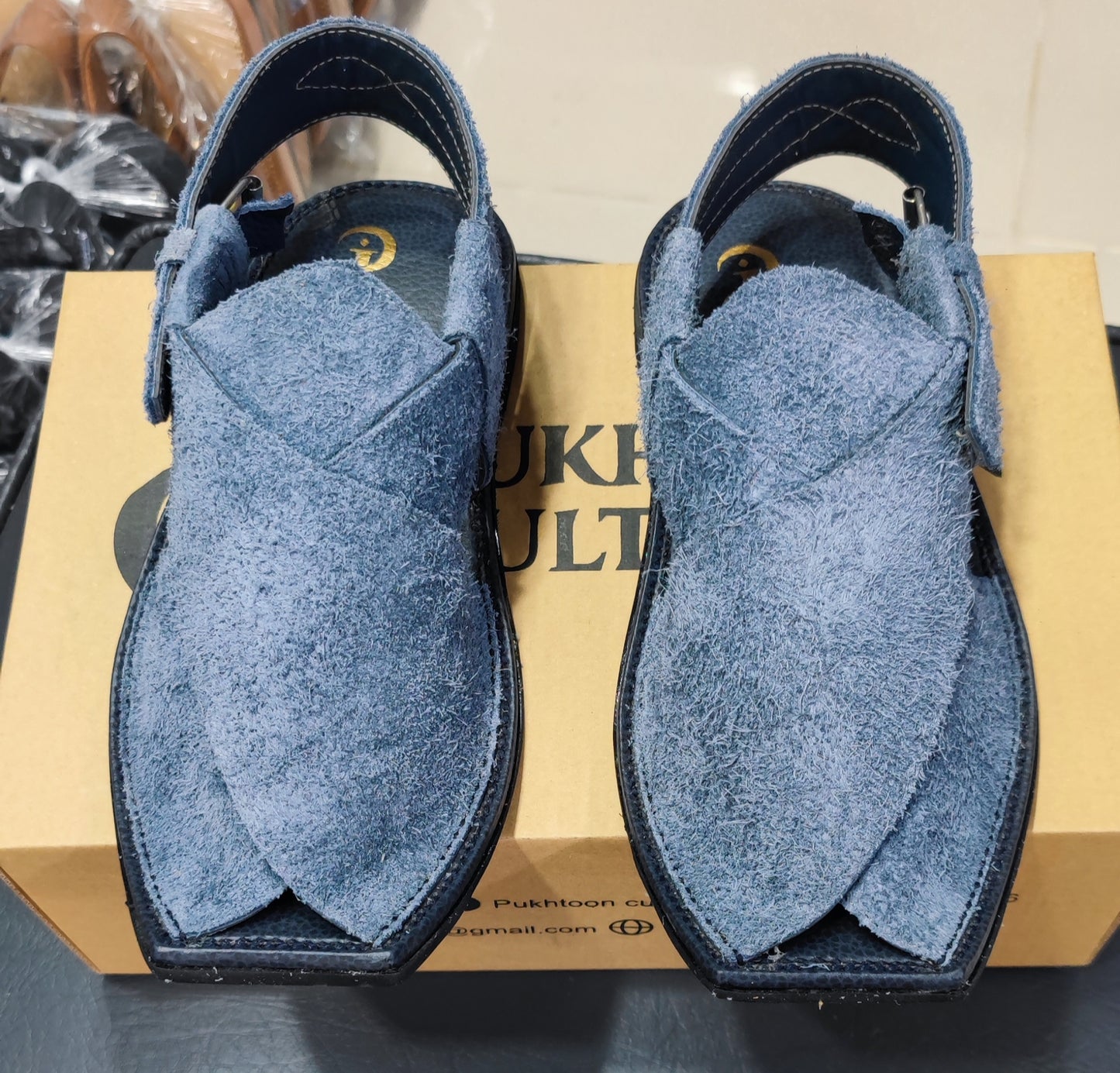Sabar navy blue in cut shap