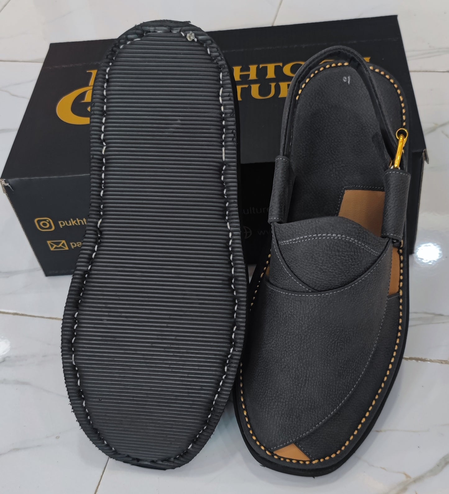 Goga Round Shape Grey Texture Sketcher Sole (Light Weight)