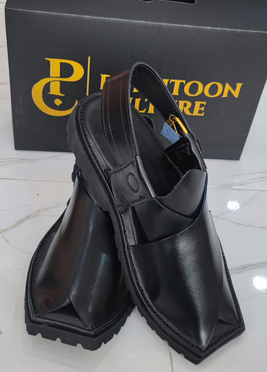Vibram Chappal T Shape  jet black (light weight )