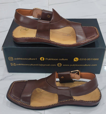 Panjedar Chappal Chocolate Brown