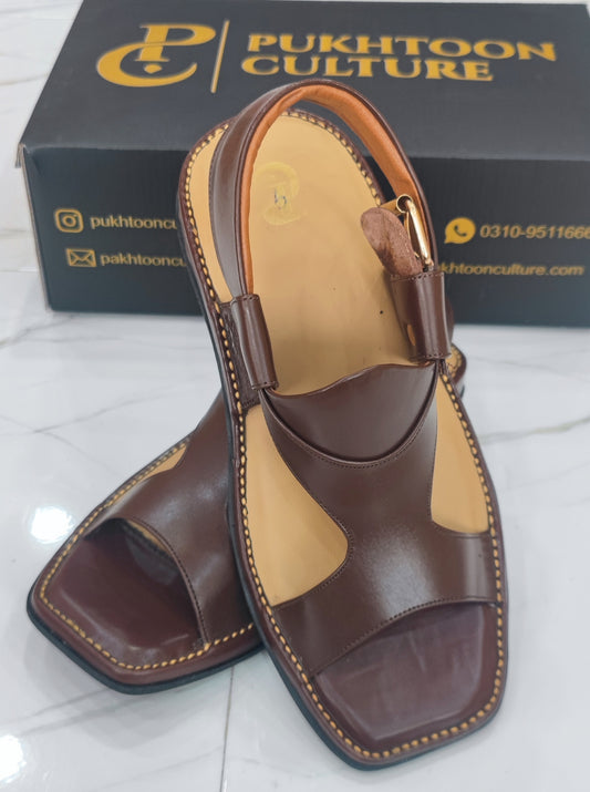 Panjedar Chappal Chocolate Brown