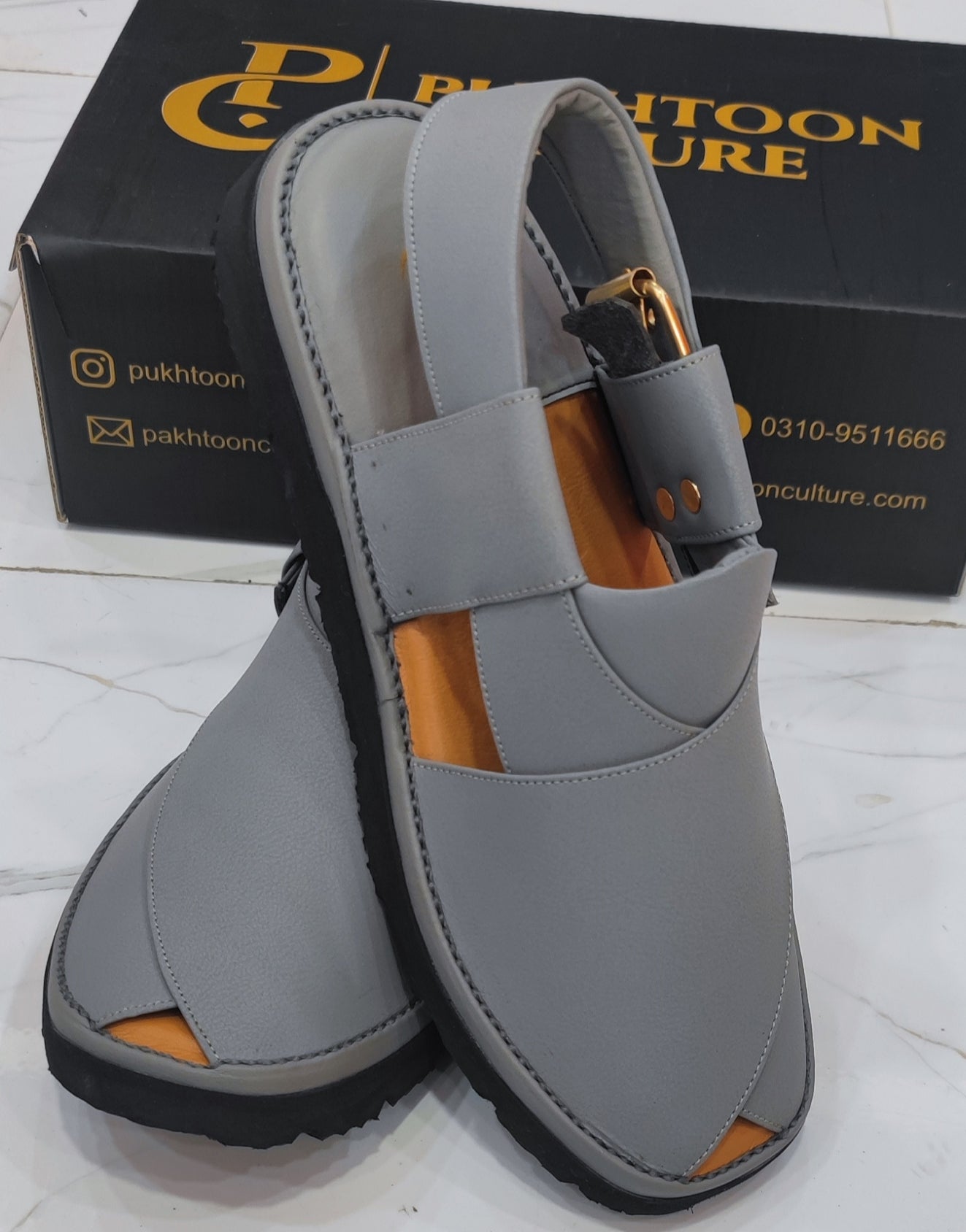 Goga Round Shape Grey Grain  Sketcher Sole (Light Weight)