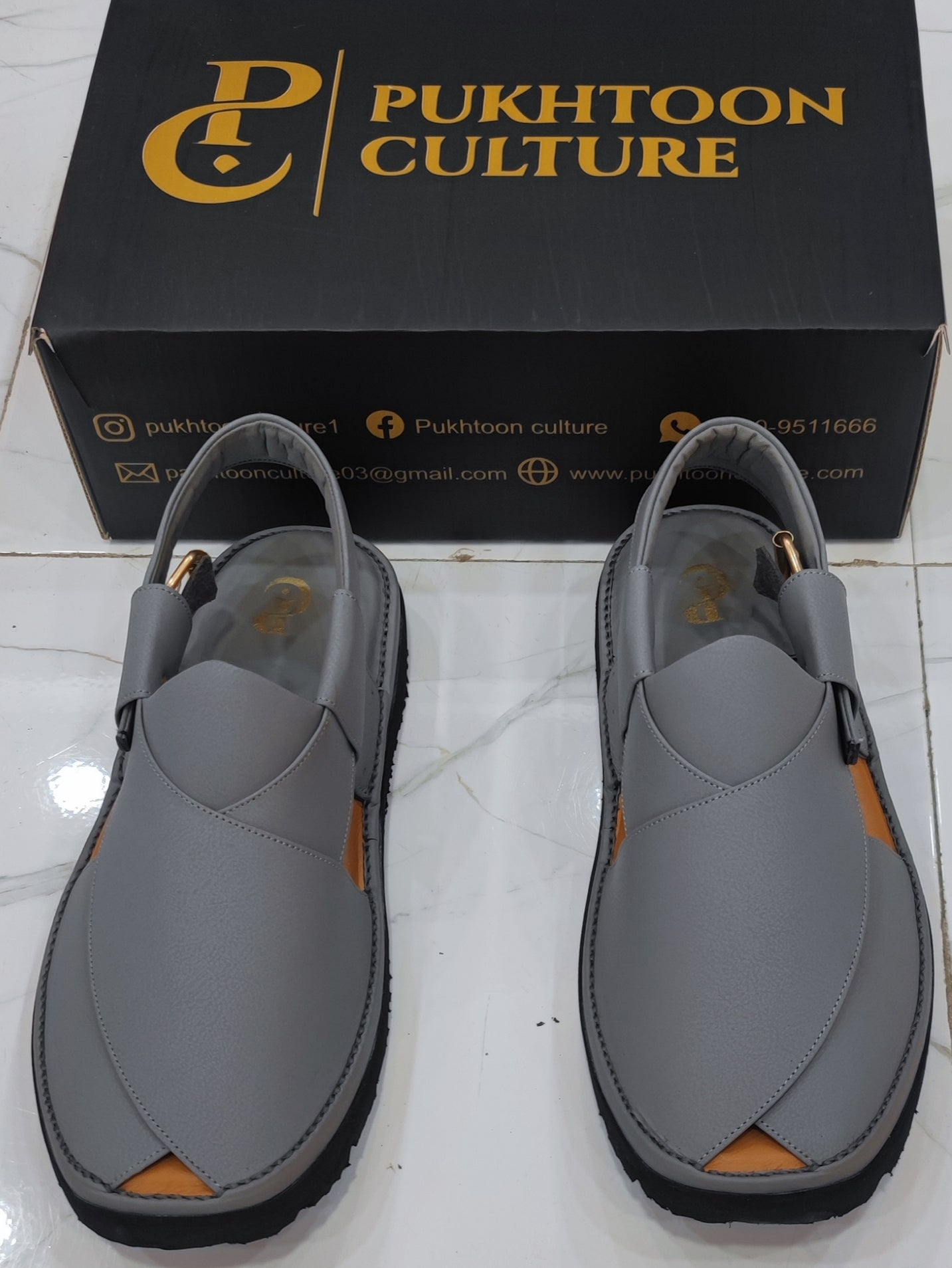 Goga Round Shape Grey Grain  Sketcher Sole (Light Weight)