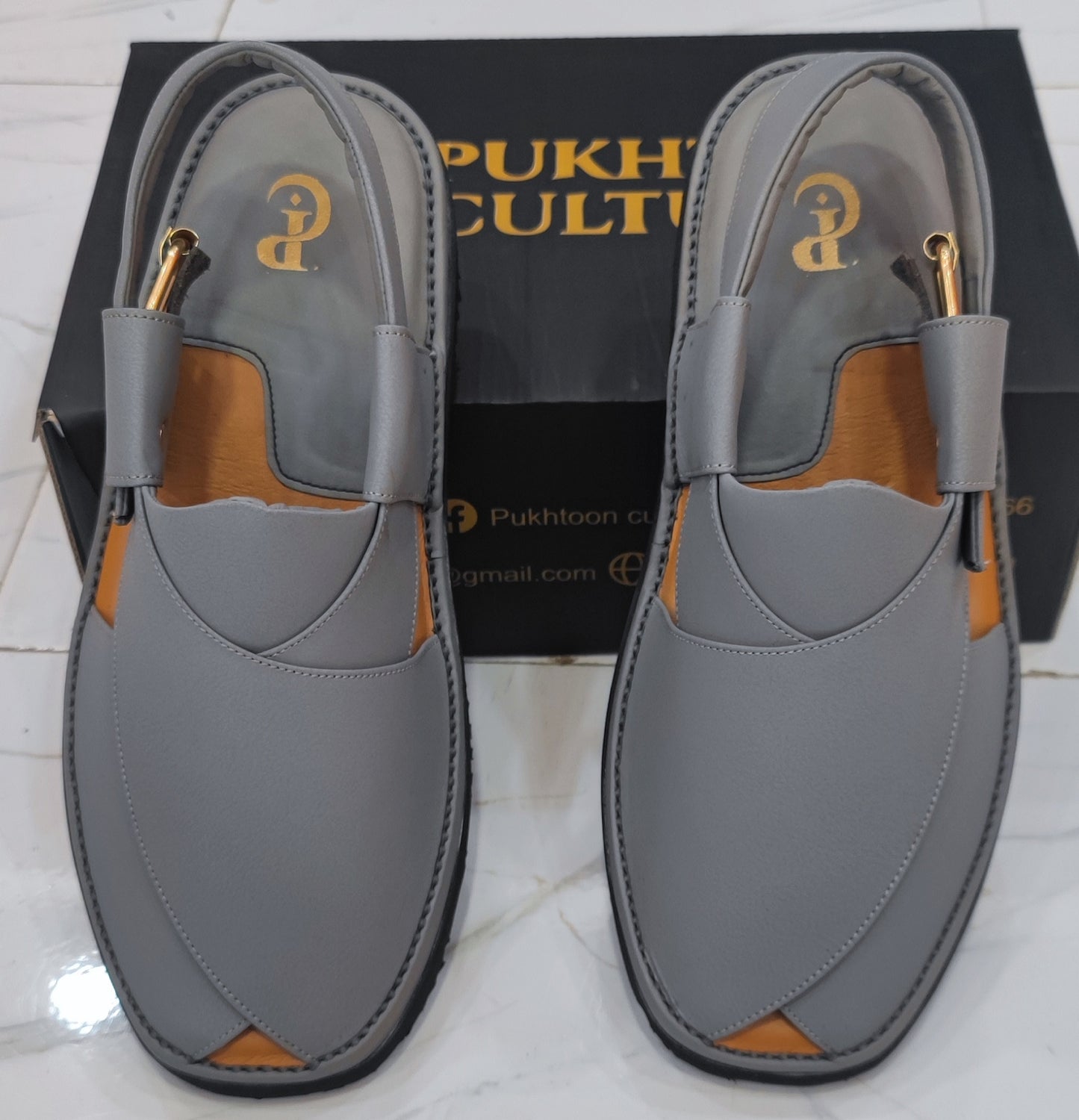 Goga Round Shape Grey Grain  Sketcher Sole (Light Weight)