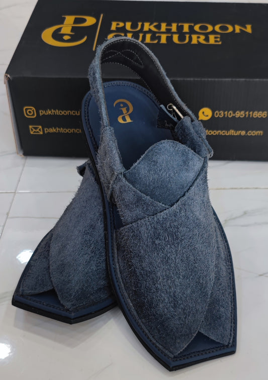 Denim Blue Sabar in cut shap