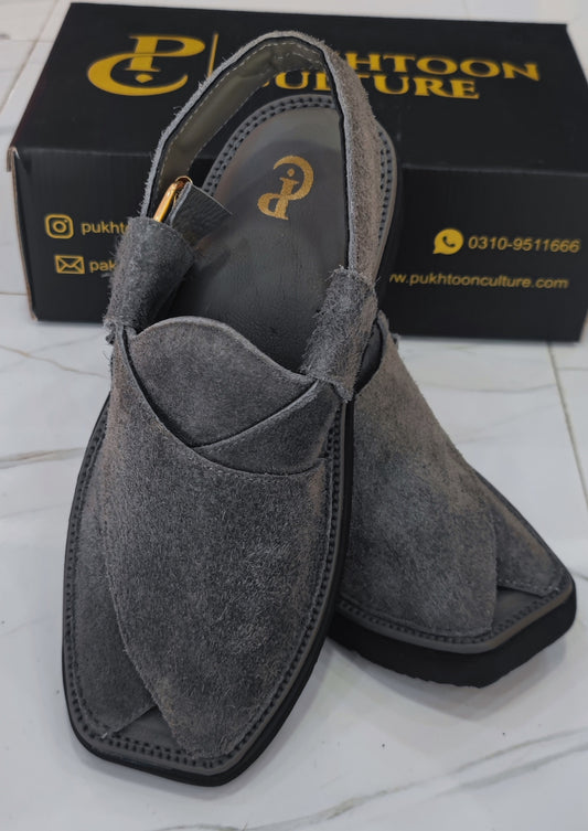 Charcoal Grey  Sabar in  Sketcher Sole (Light Weight)