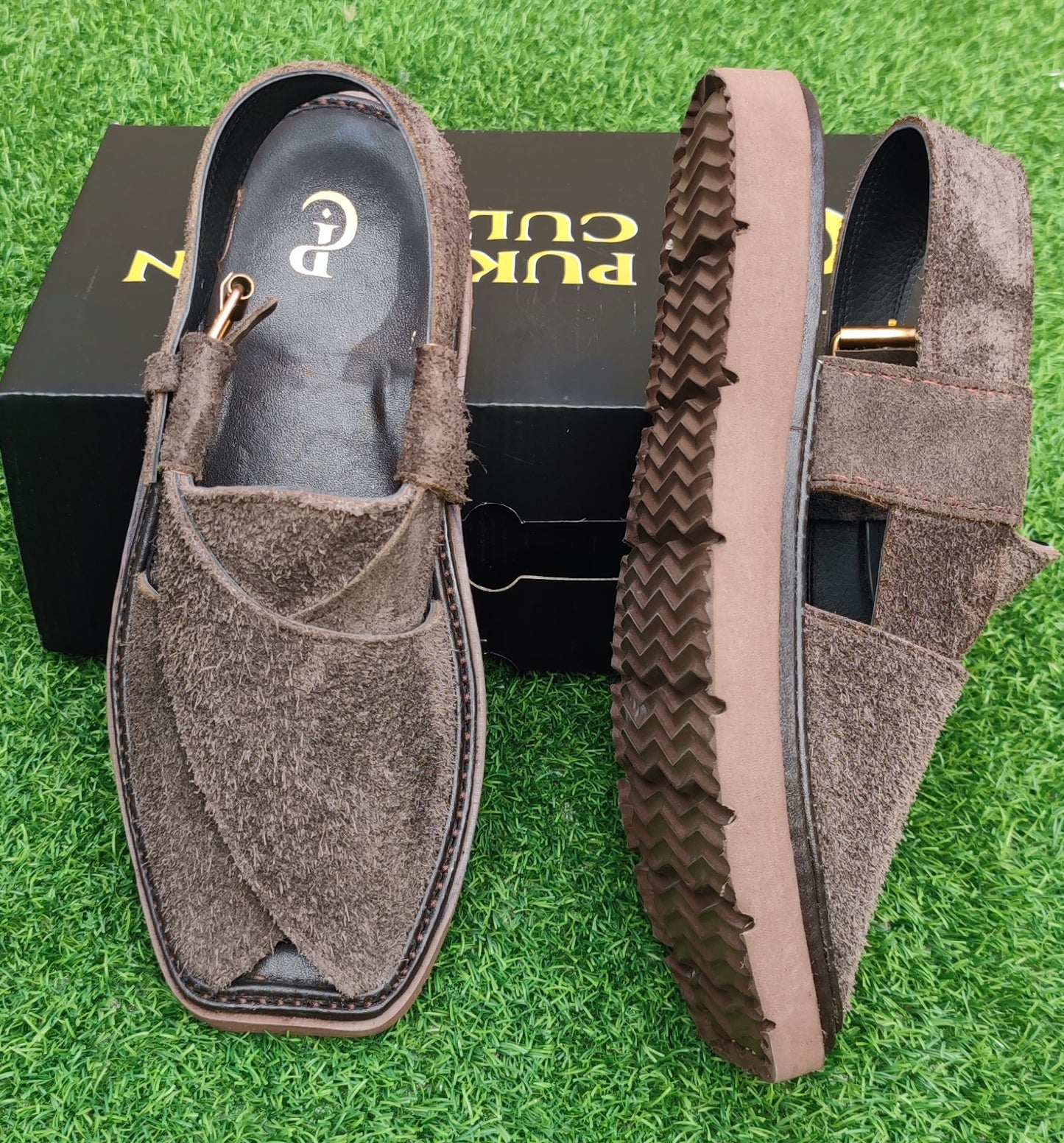 Dark Brown Sabar  in Sketcher Sole (Light Weight)