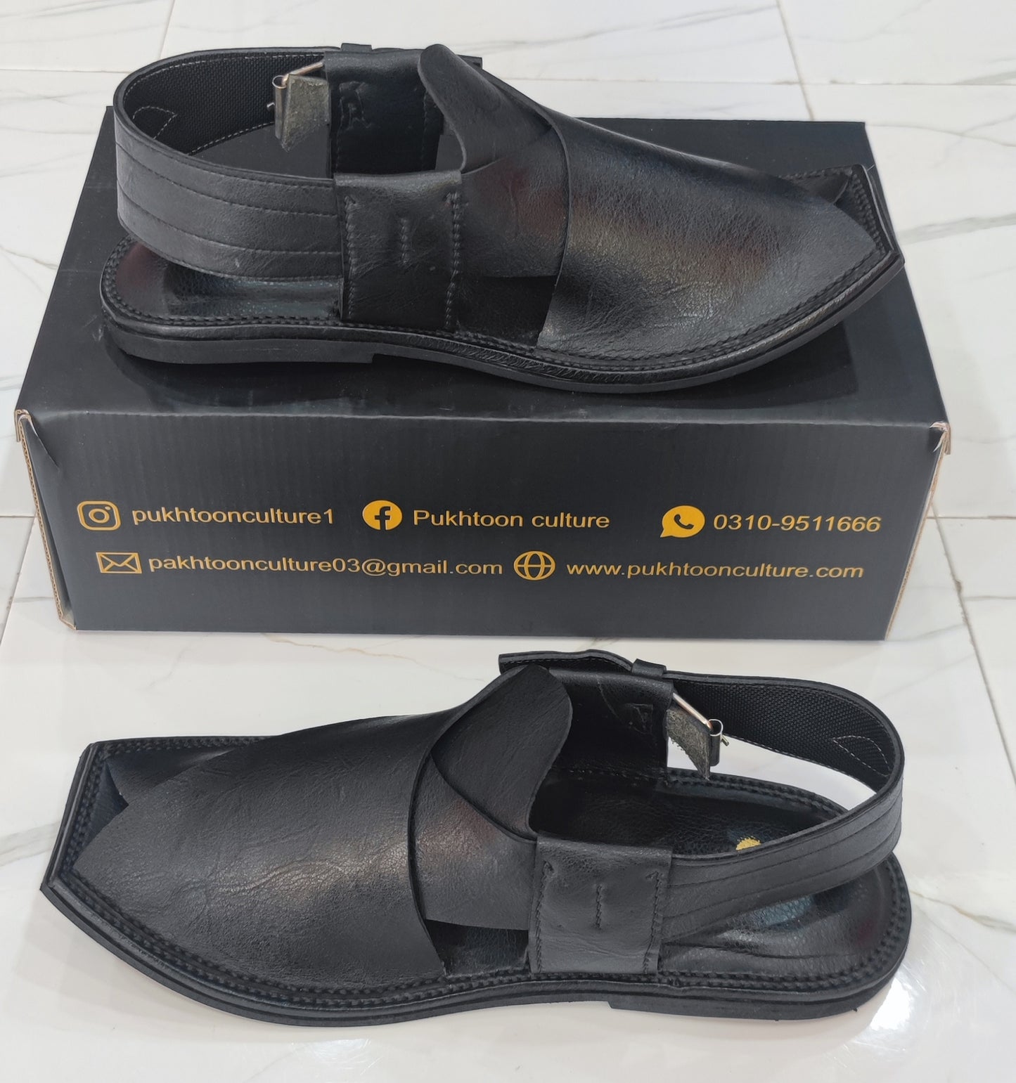 T Shape Slim Grain Black