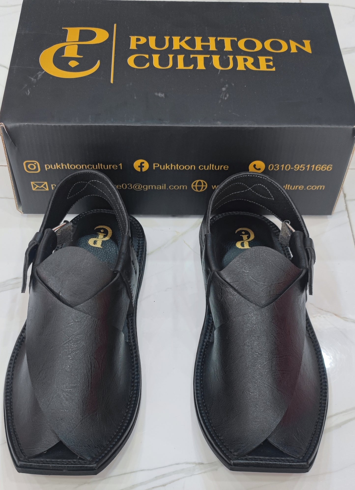 T Shape Slim Grain Black