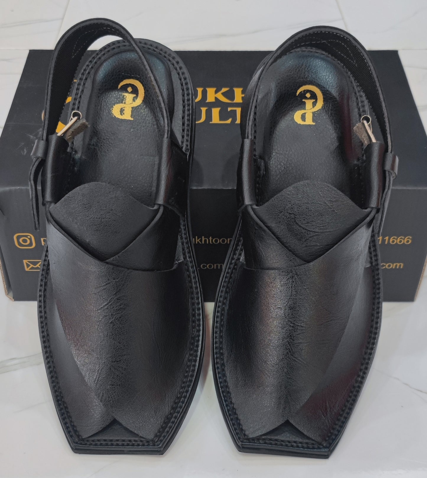 T Shape Slim Grain Black