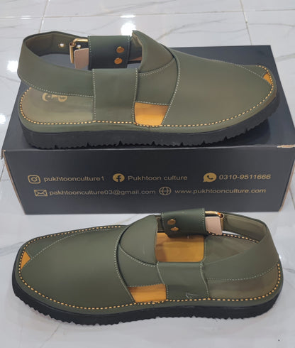 Goga Round Shape Olive Green  Sketcher Sole (Light Weight)