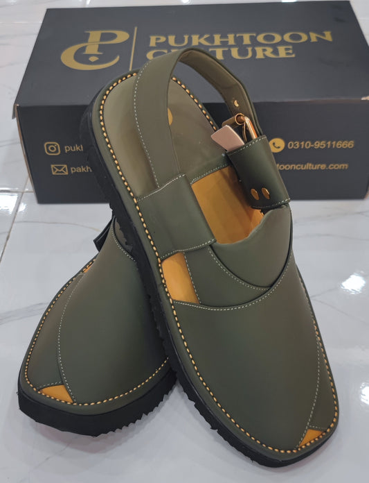Goga Round Shape Olive Green  Sketcher Sole (Light Weight)