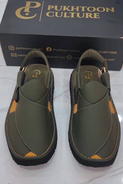 Goga Round Shape Olive Green  Sketcher Sole (Light Weight)