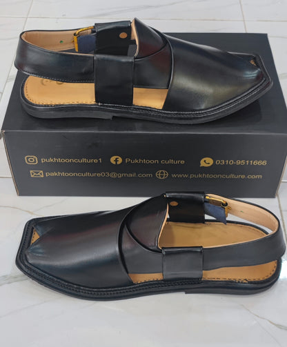 Smart Peshawari Chappal (Jet Black)