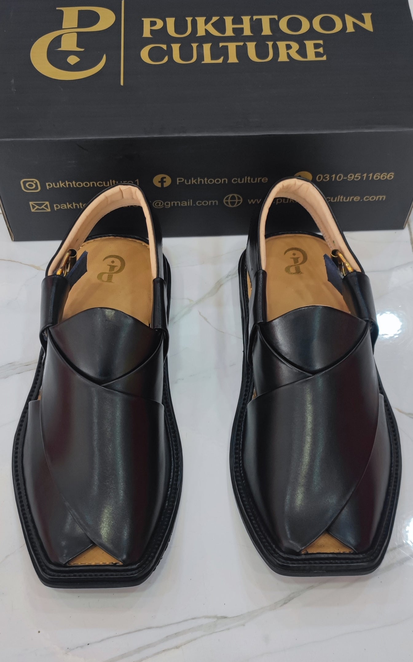 Smart Peshawari Chappal (Jet Black)
