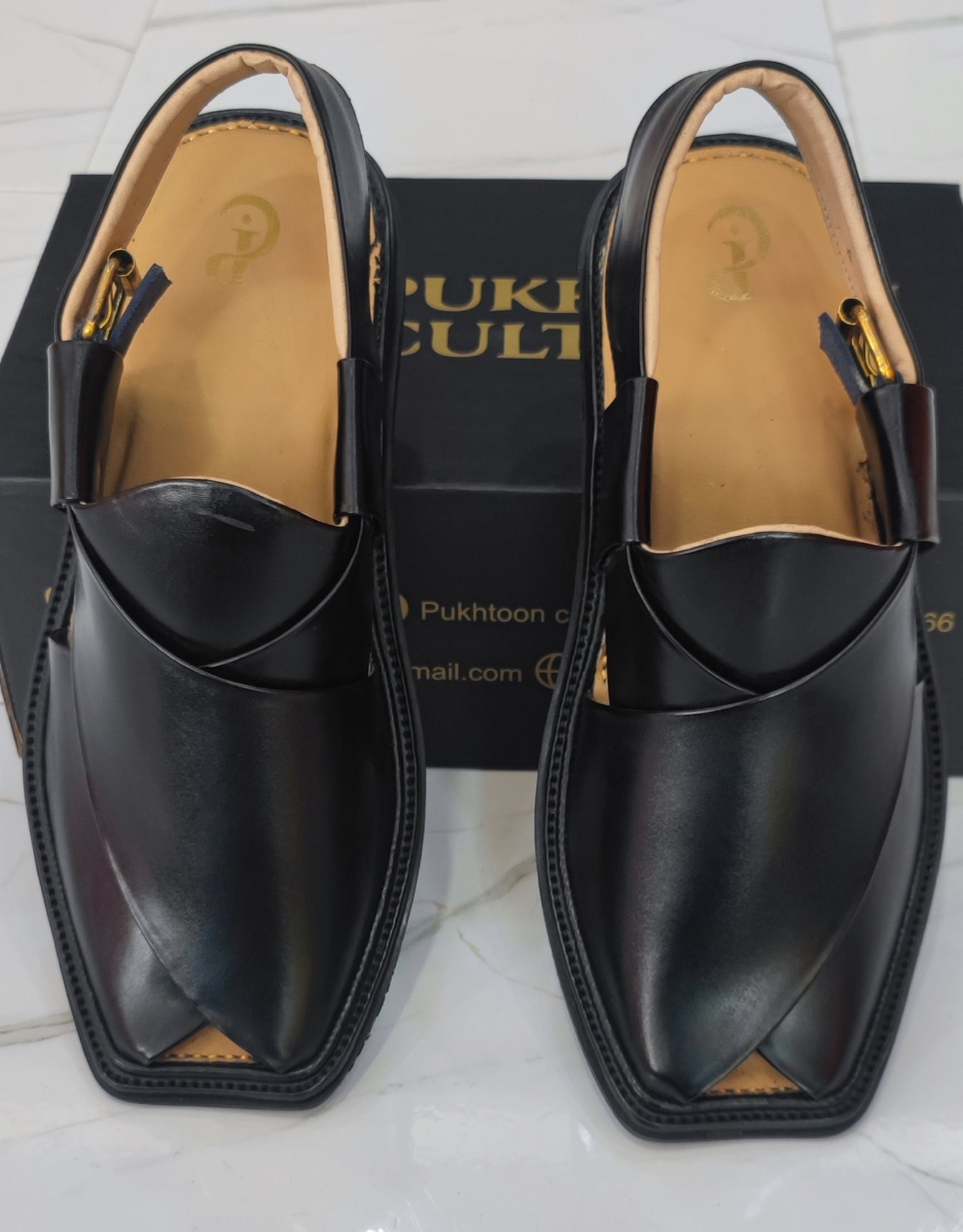 Smart Peshawari Chappal (Jet Black)