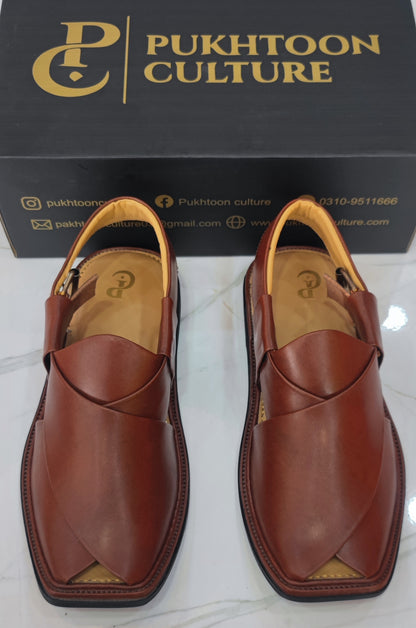 Smart Peshawari Chappal (Burgundy)