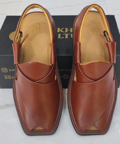 Smart Peshawari Chappal (Burgundy)