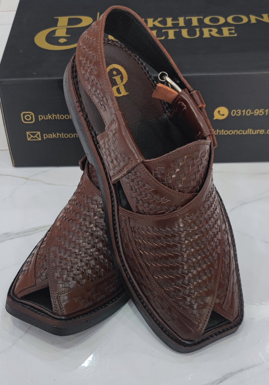 Hand Woven Brown Medium Sole