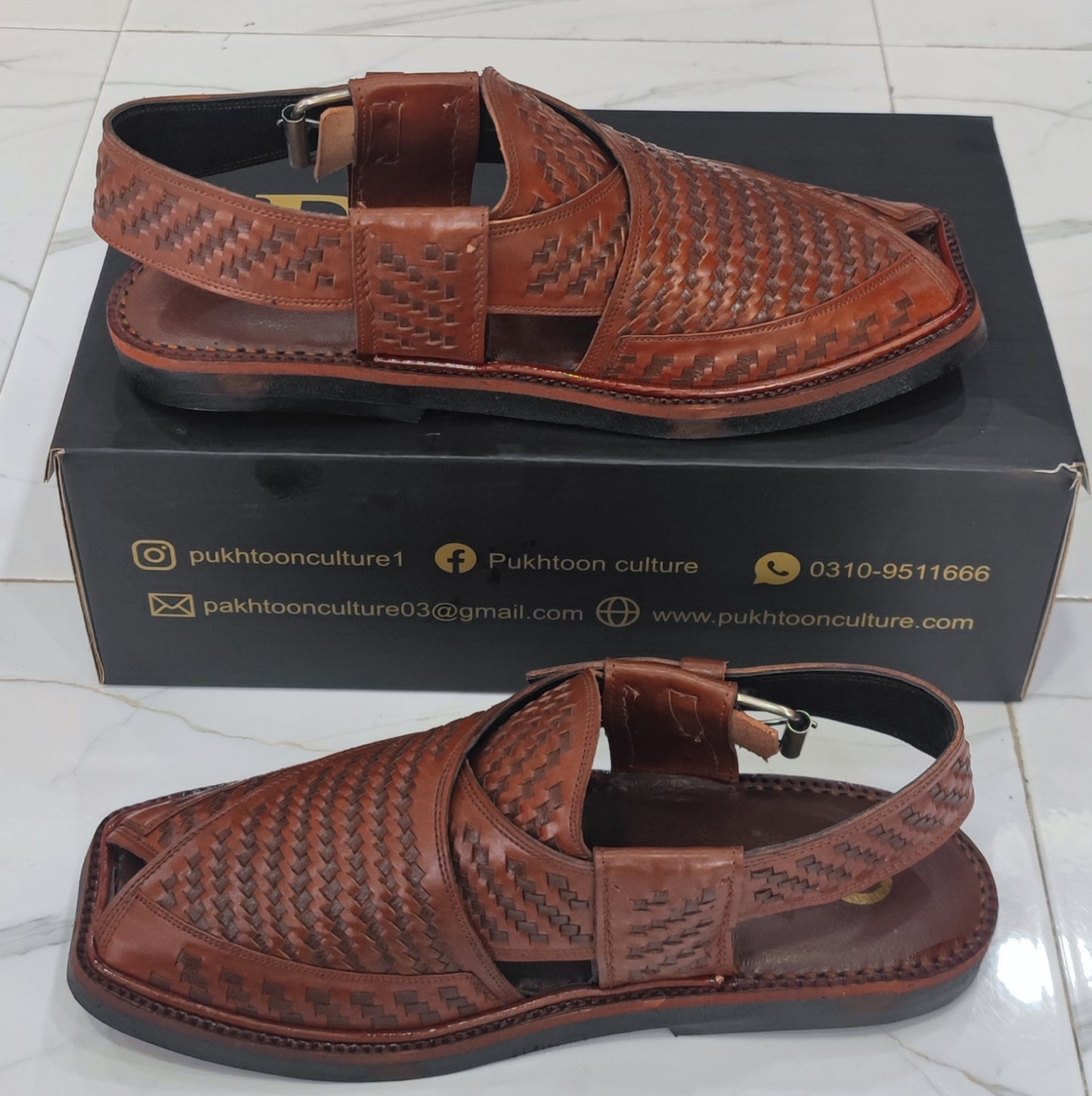Hand Woven Oxblood Medium Sole