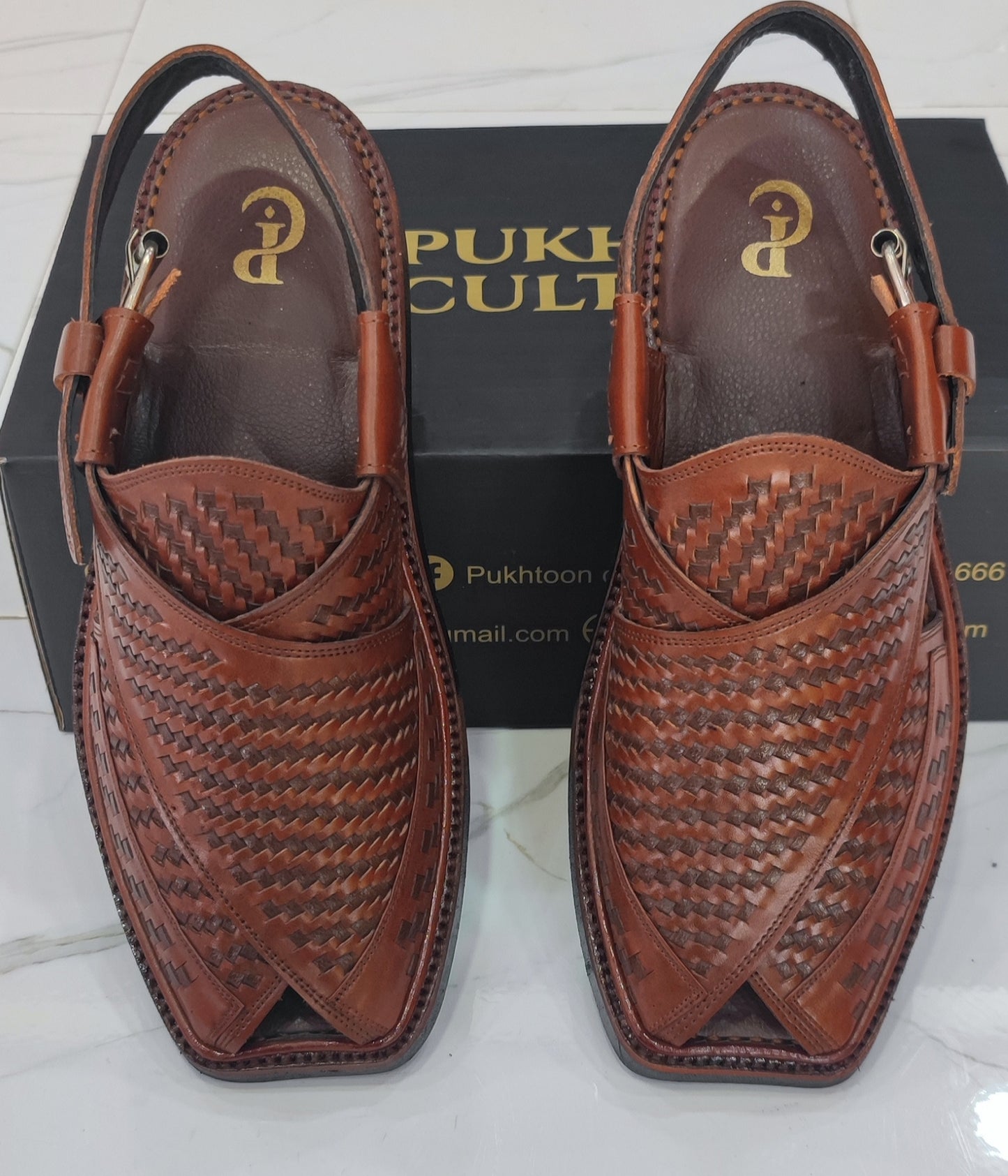 Hand Woven Oxblood Medium Sole