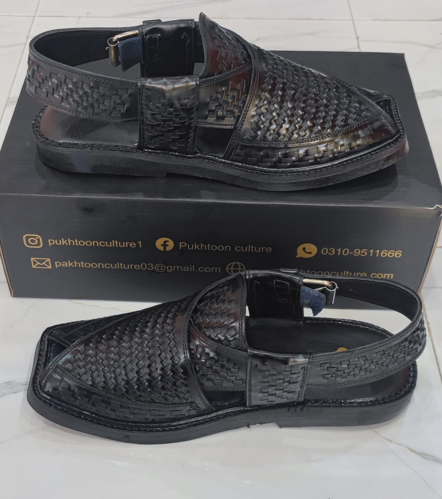 Hand Woven Black Medium Sole