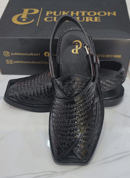 Hand Woven Black Medium Sole