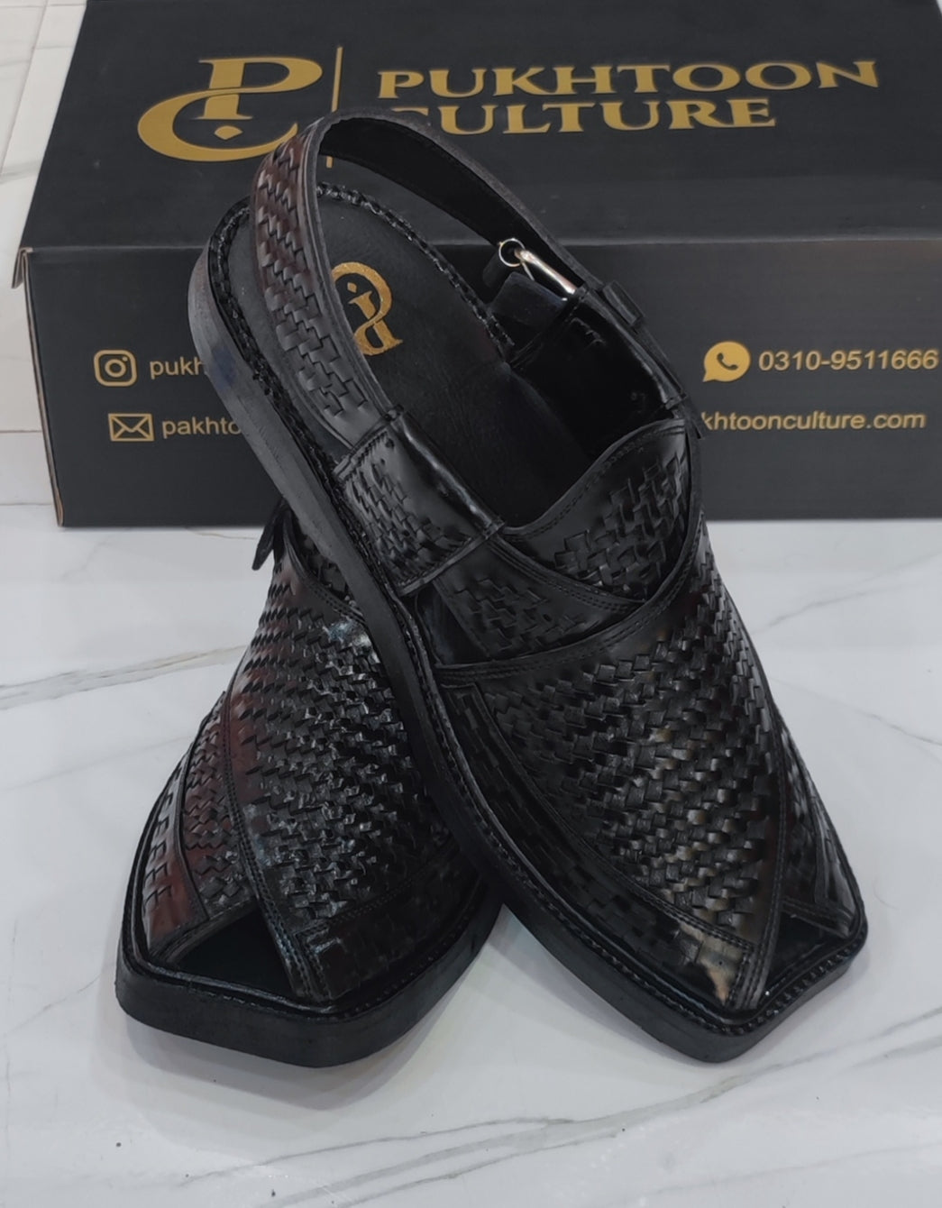 Hand Woven Black Medium Sole