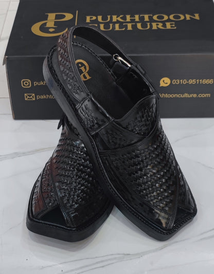 Hand Woven Black Medium Sole