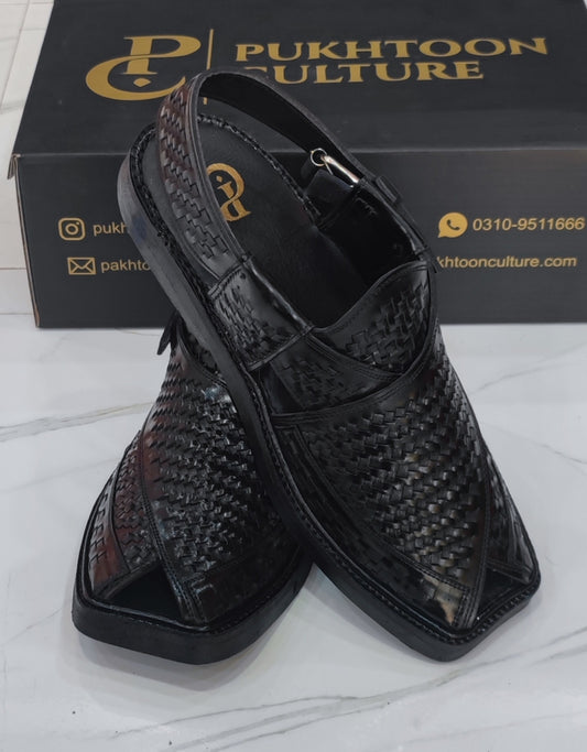 Hand Woven Black Medium Sole