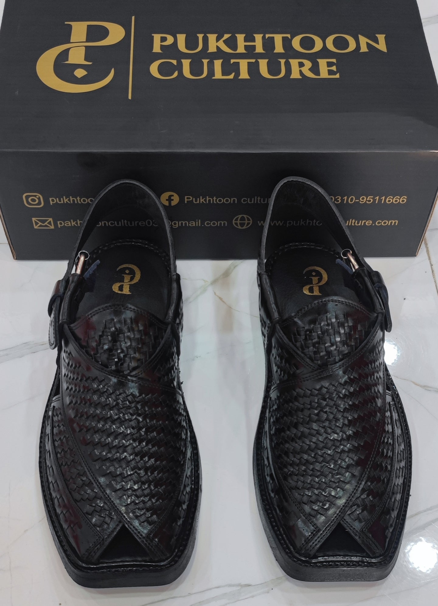Hand Woven Black Medium Sole