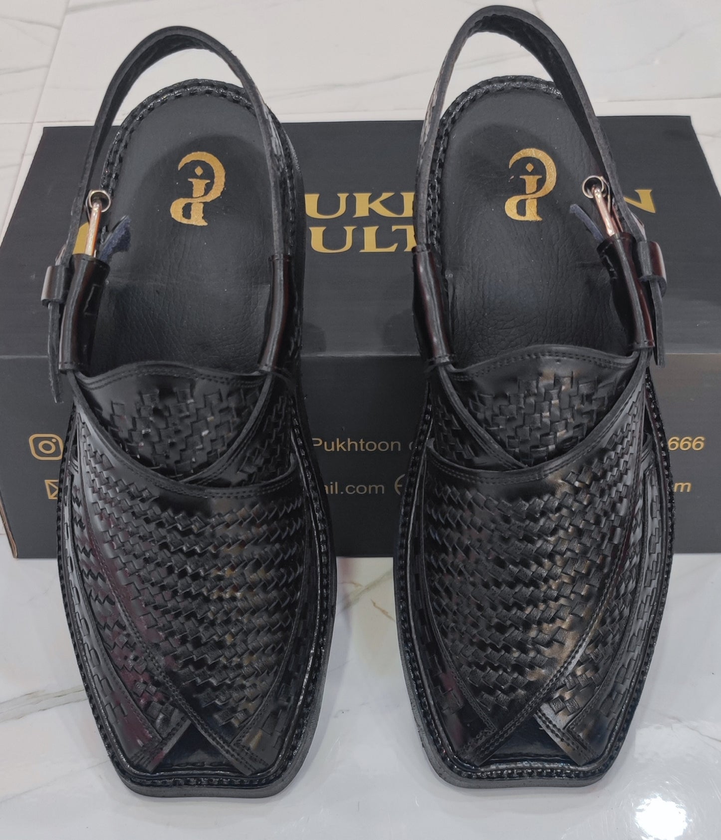 Hand Woven Black Medium Sole