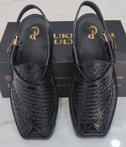 Hand Woven Black Medium Sole