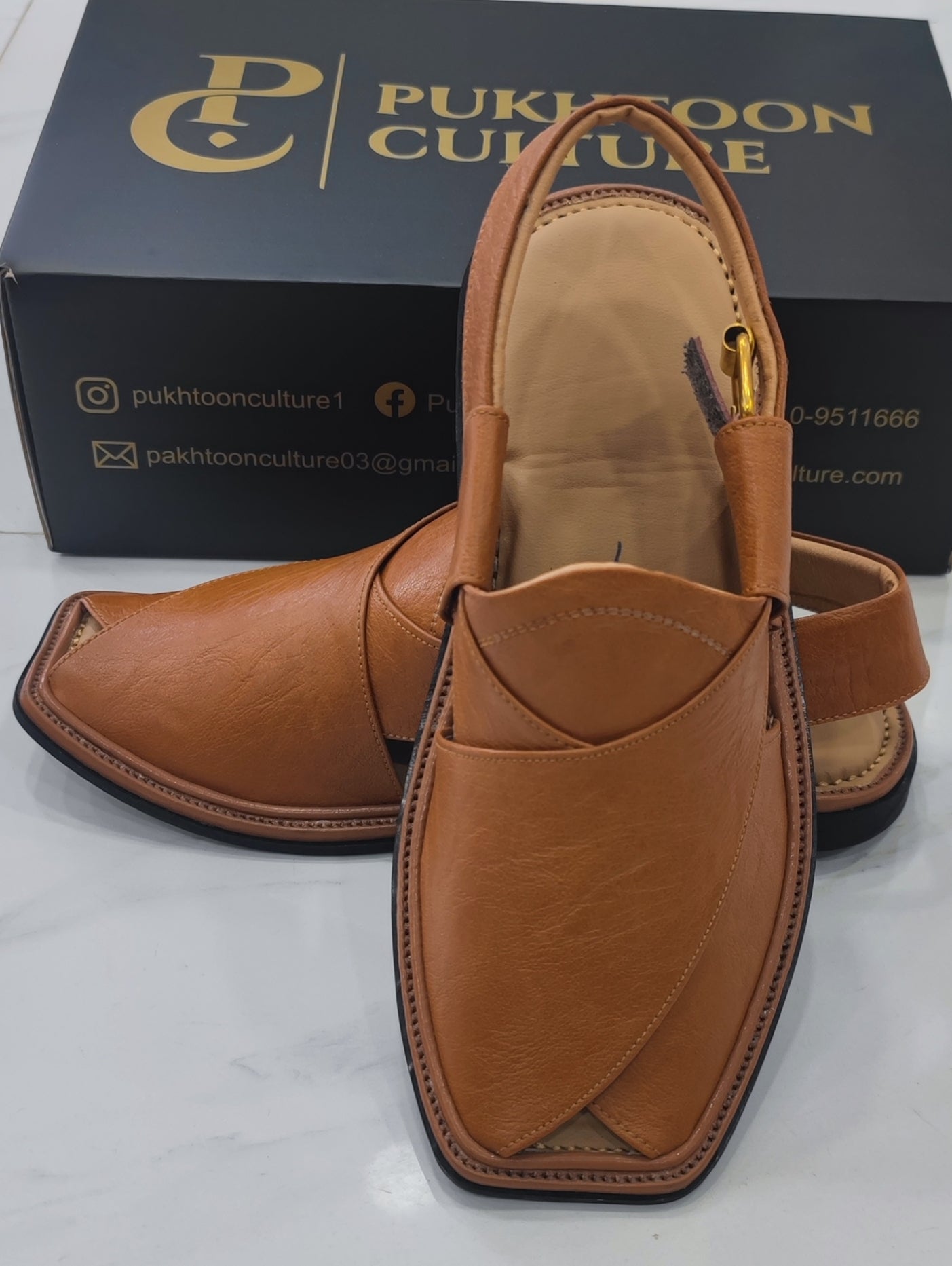 Smart Peshawari Caramel Brown Textured