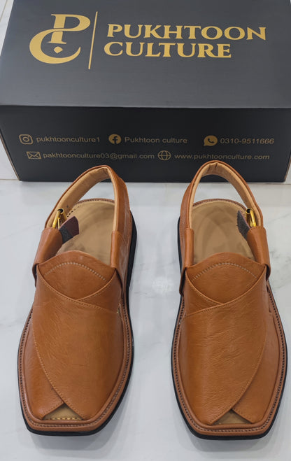 Smart Peshawari Caramel Brown Textured