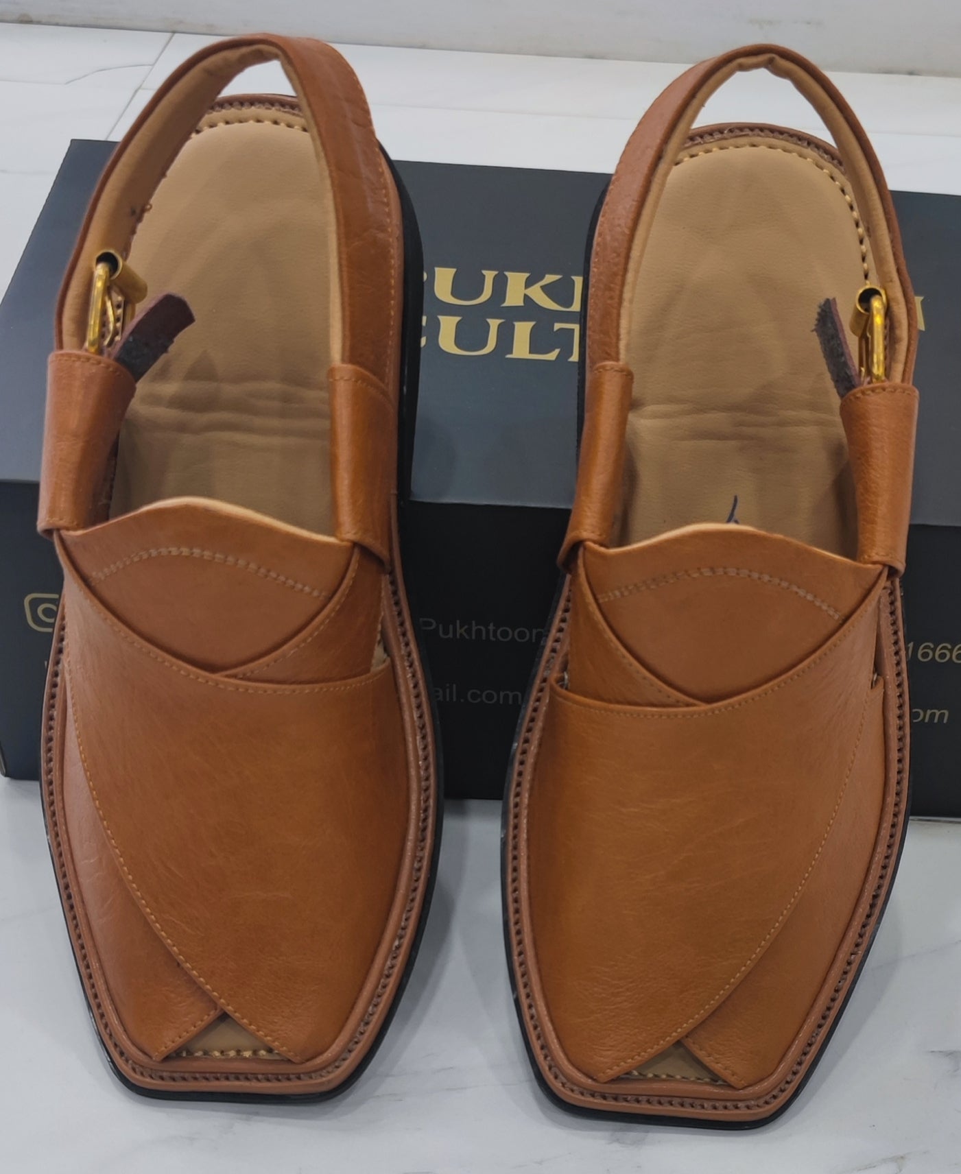 Smart Peshawari Caramel Brown Textured