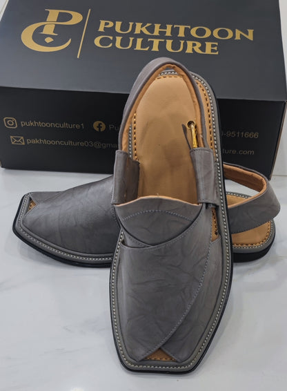 Smart Peshawari Smok Grey  Textured