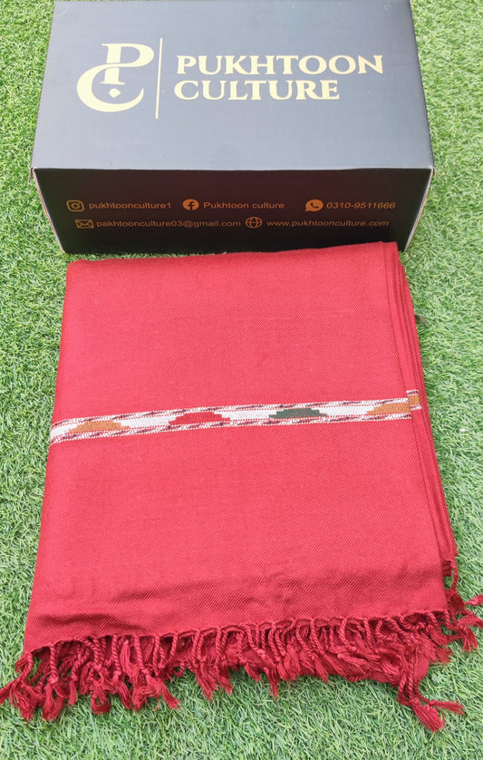 Maroon  Shawl For Men
