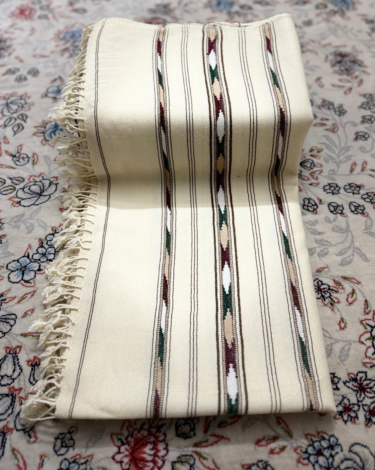 Premium Ivory Wool  Shawl For Men (Pure Wool)