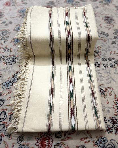 Premium Ivory Wool  Shawl For Men (Pure Wool)